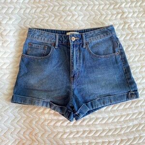 Denim High Waisted Shorts